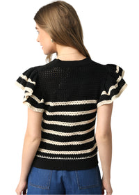 Abigail Striped Knit Top
