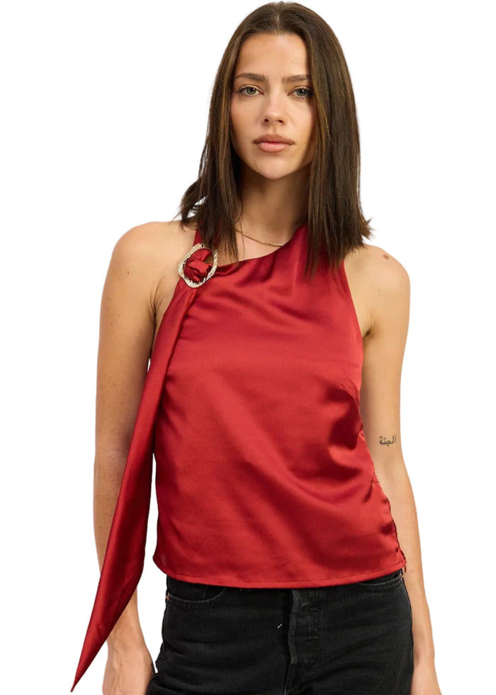 Gameday Girl Satin Halter Top