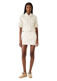 Blue Jacket In Eyelet