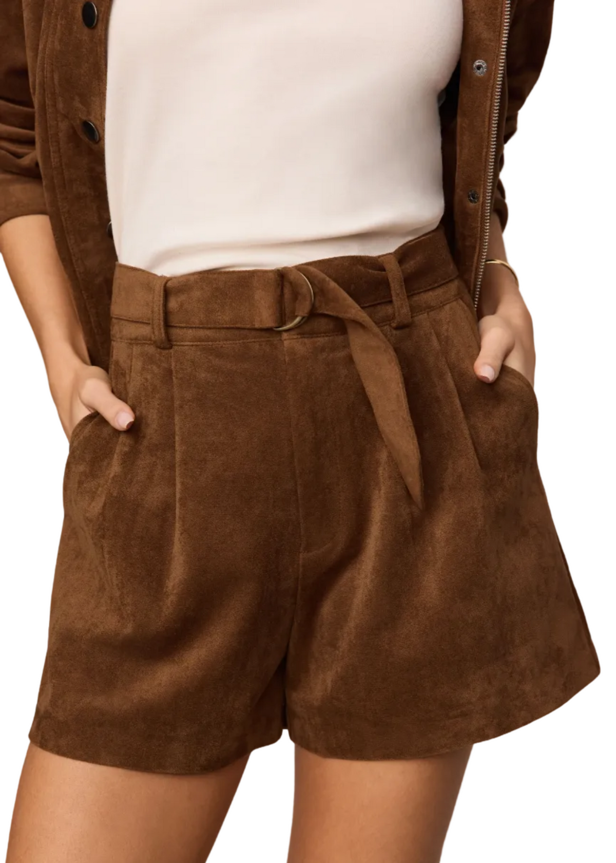Ivory Suede Short