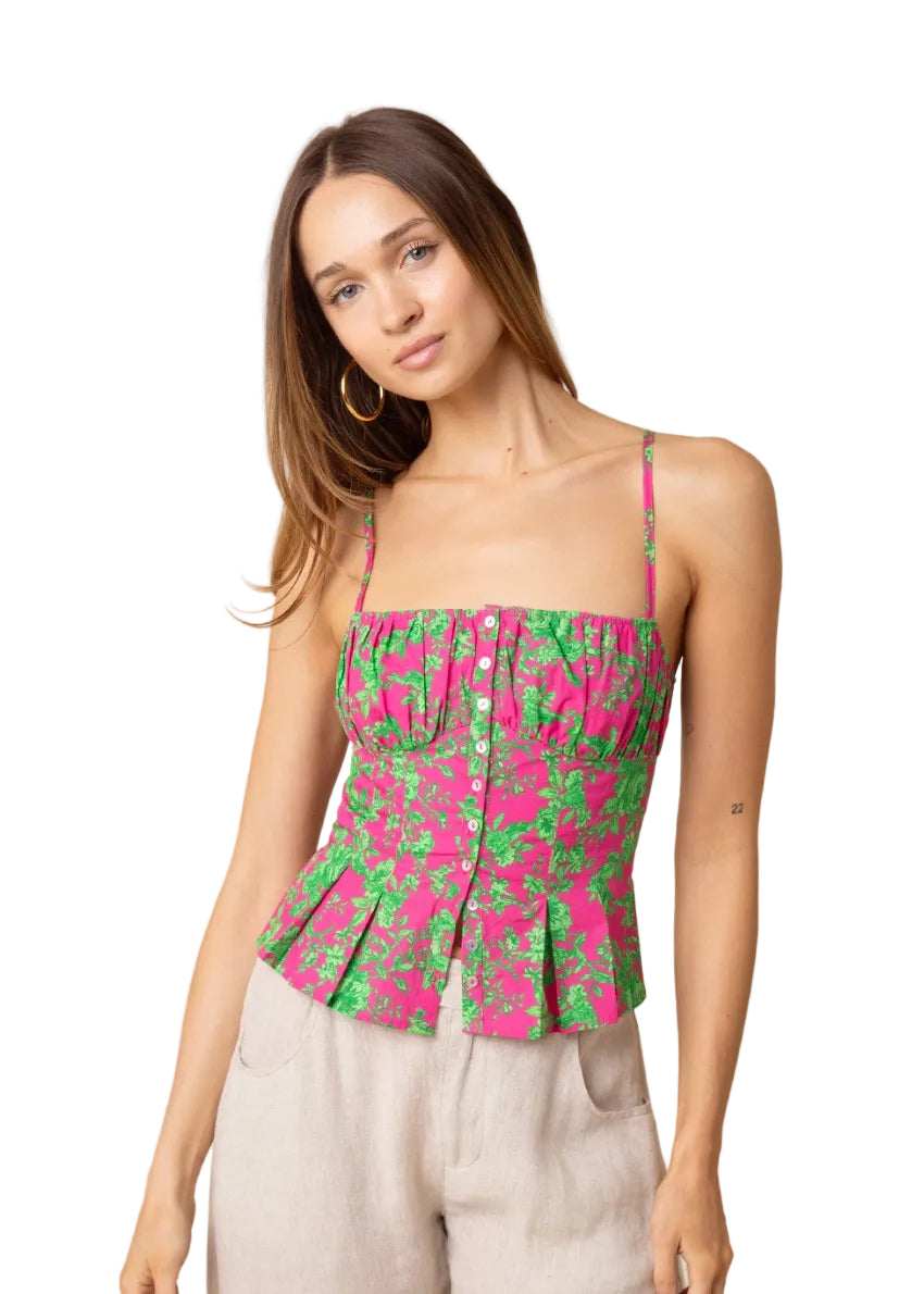 Kate Floral Button Corset Cami