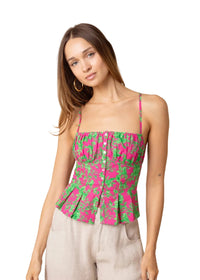 Kate Floral Button Corset Cami