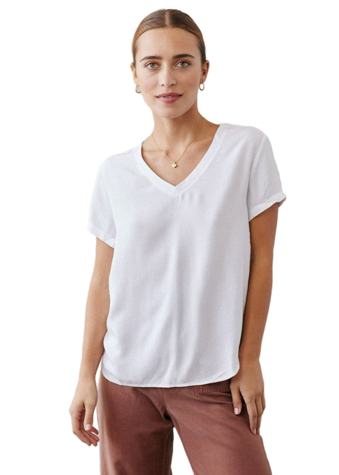 V-Neck Tee - White