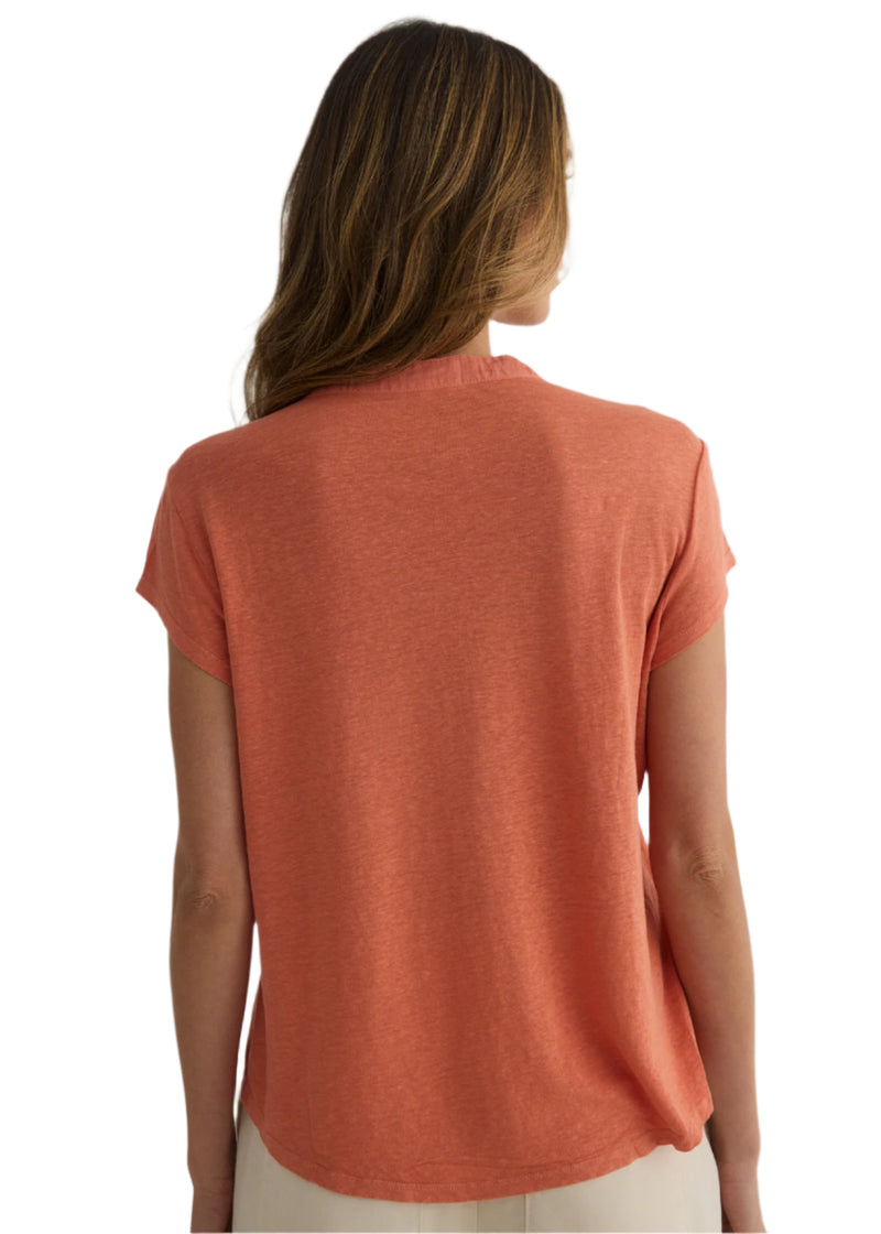 Short Sleeve Placket Pullover