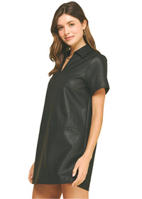Ethel Leather Mini Dress