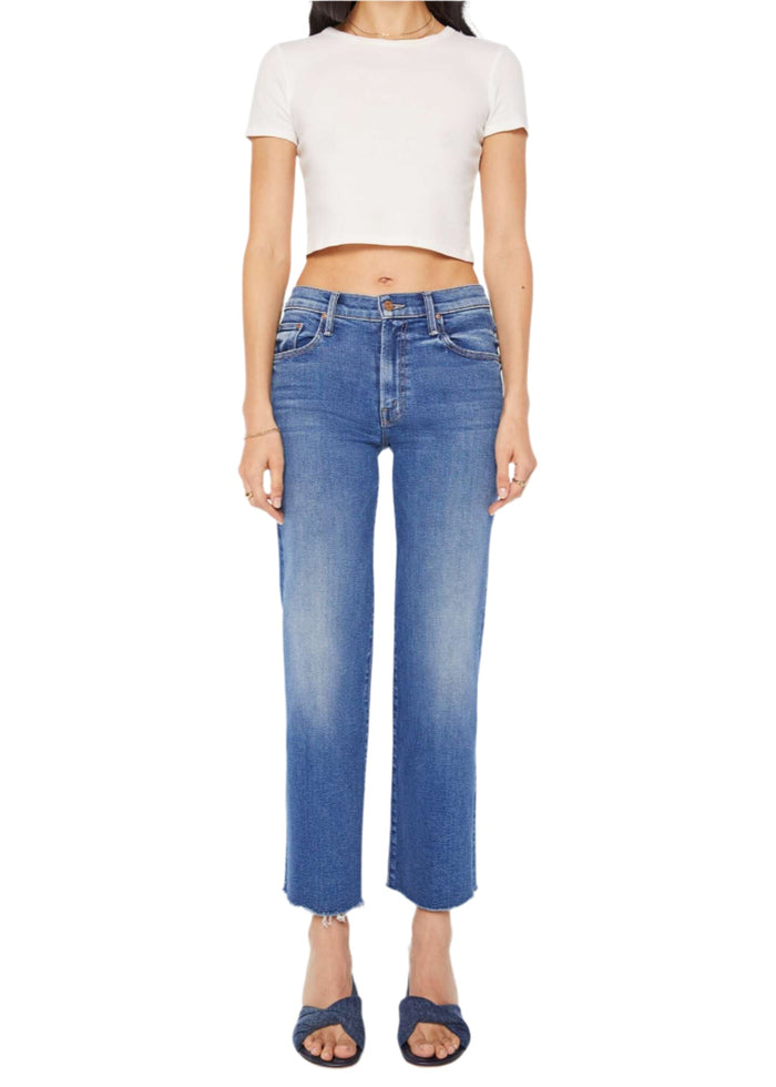Mid Rise Rambler Zip Ankle Fray
