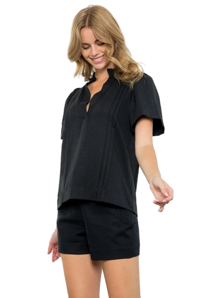 Short Sleeve V-Neck Top