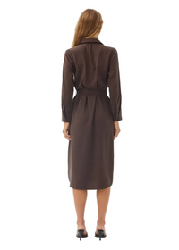 Patch Pocket Maxi Shirt Dress
