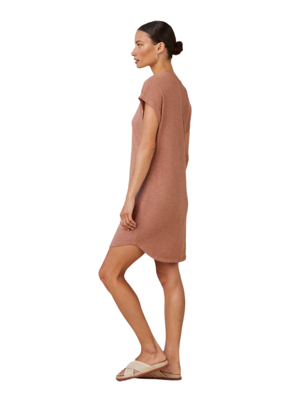 Roll Sleeve T-Shirt Dress