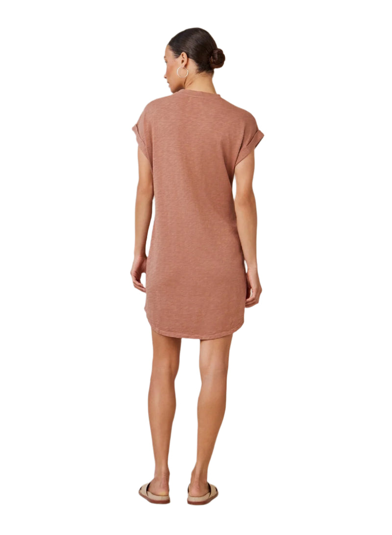 Roll Sleeve T-Shirt Dress