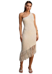 One Shoulder Fringe Dress