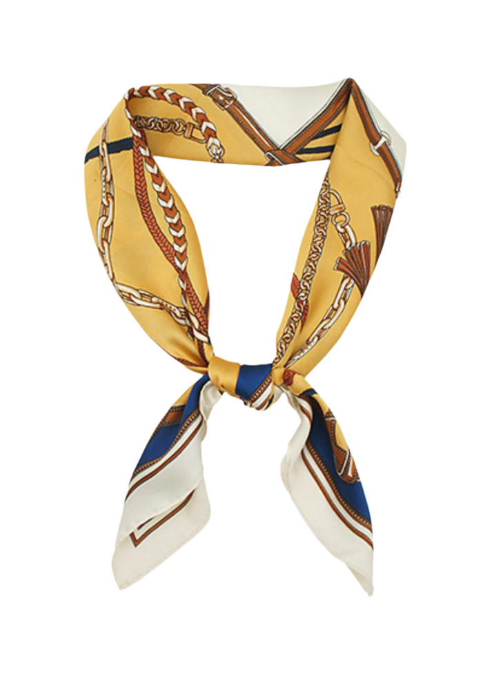 Tassel & Block Border Scarf
