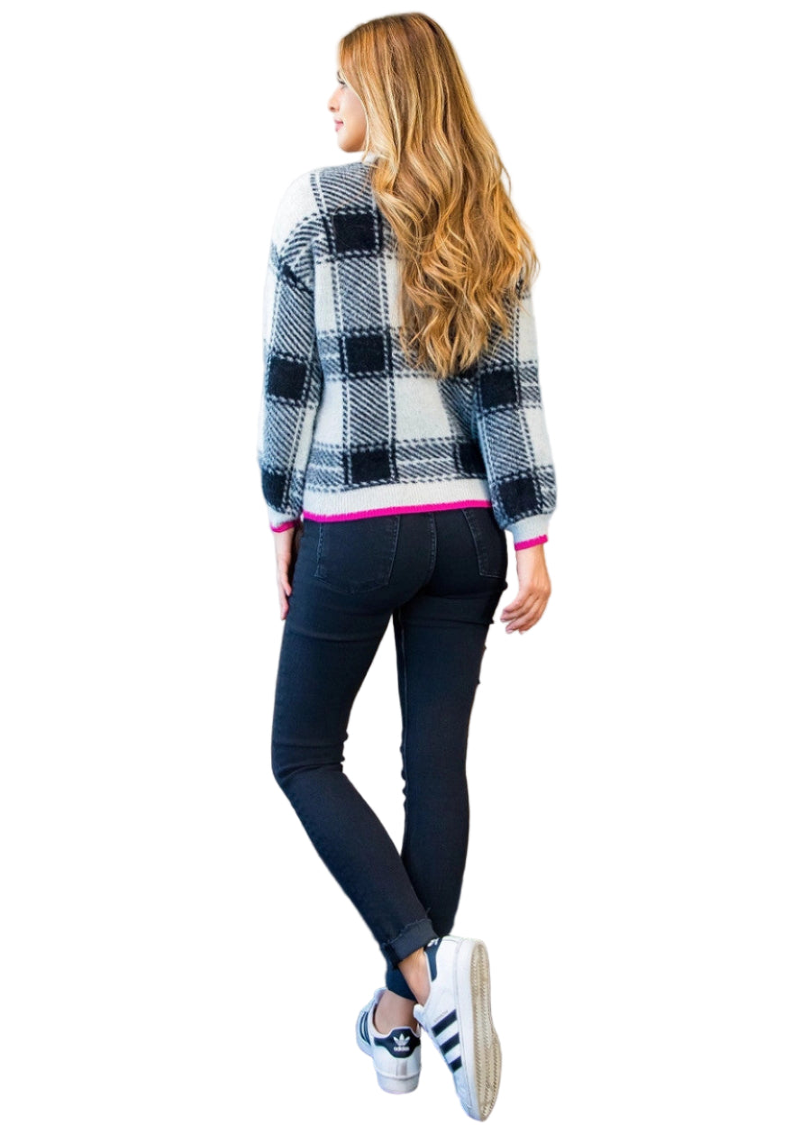 Mohair Plaid Sweater