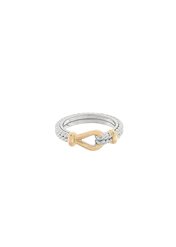 Twotone Layered Hoop Ring