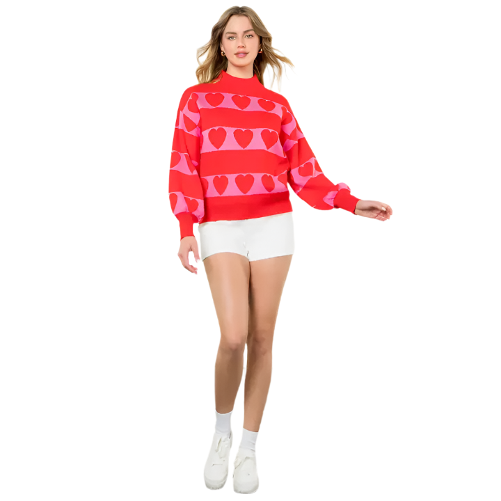 Heart Long Sleeve Sweater