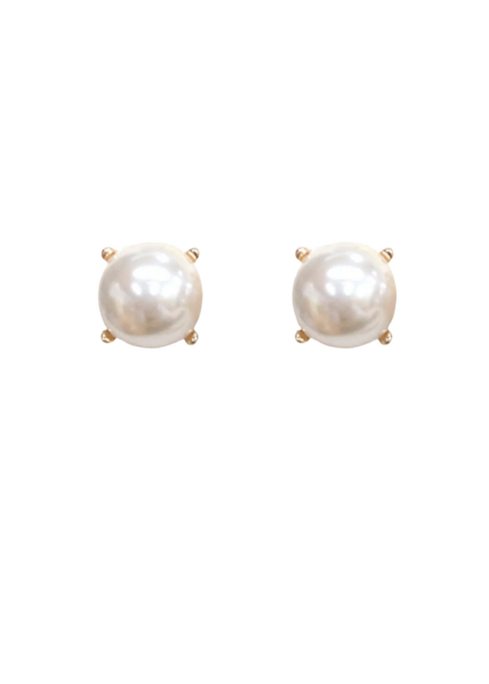 Glass Pearl Studs Earrings