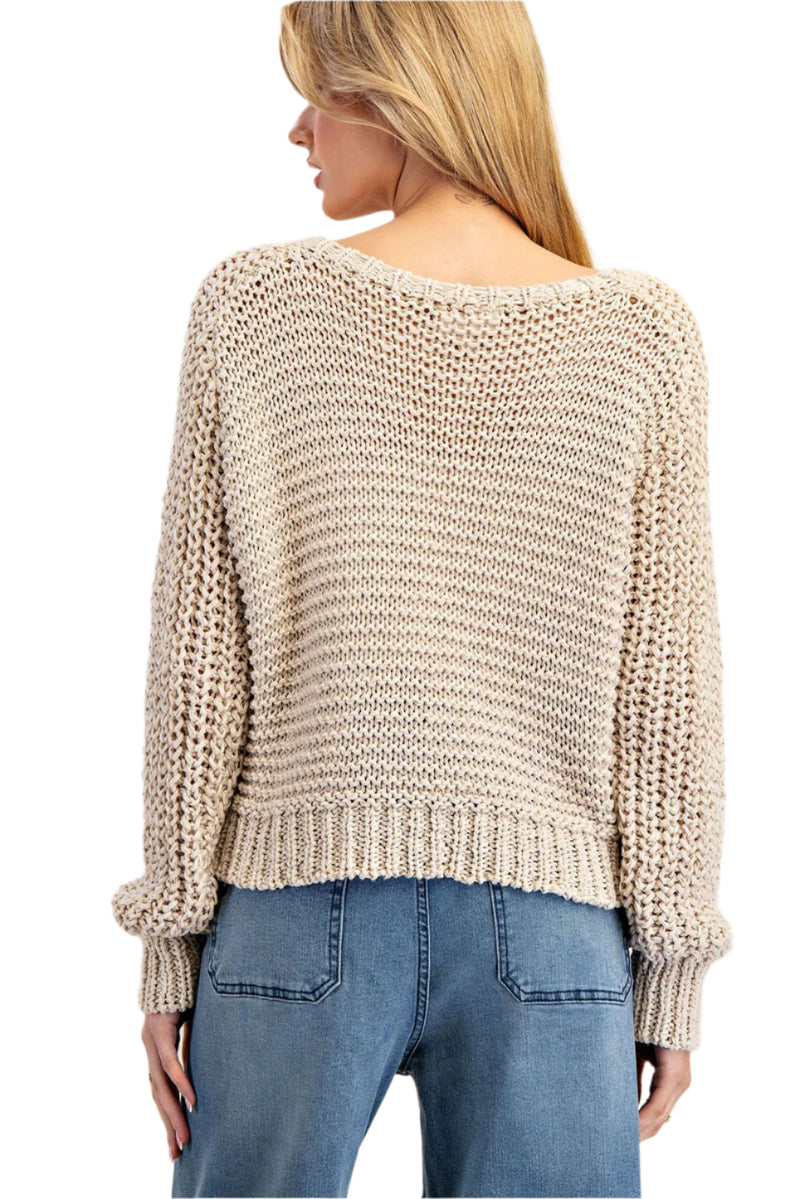 Crochet Long Sleeve Sweater