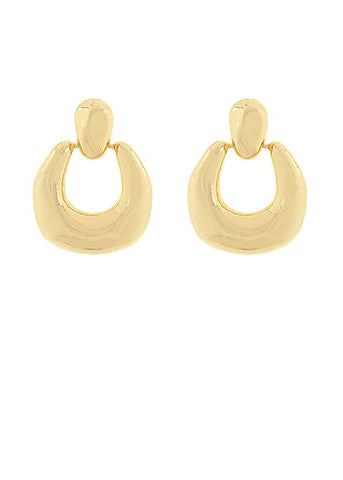 Horseshoe Metal Dangle Earrings