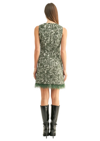 Dariel Sleeveless Jacquard Mini Dress
