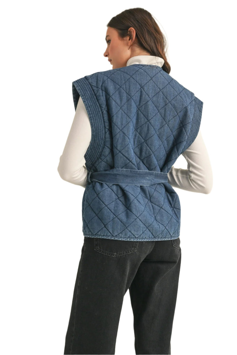 Quilted Belted Vest