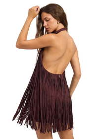 Fringe Suede Mini Dress
