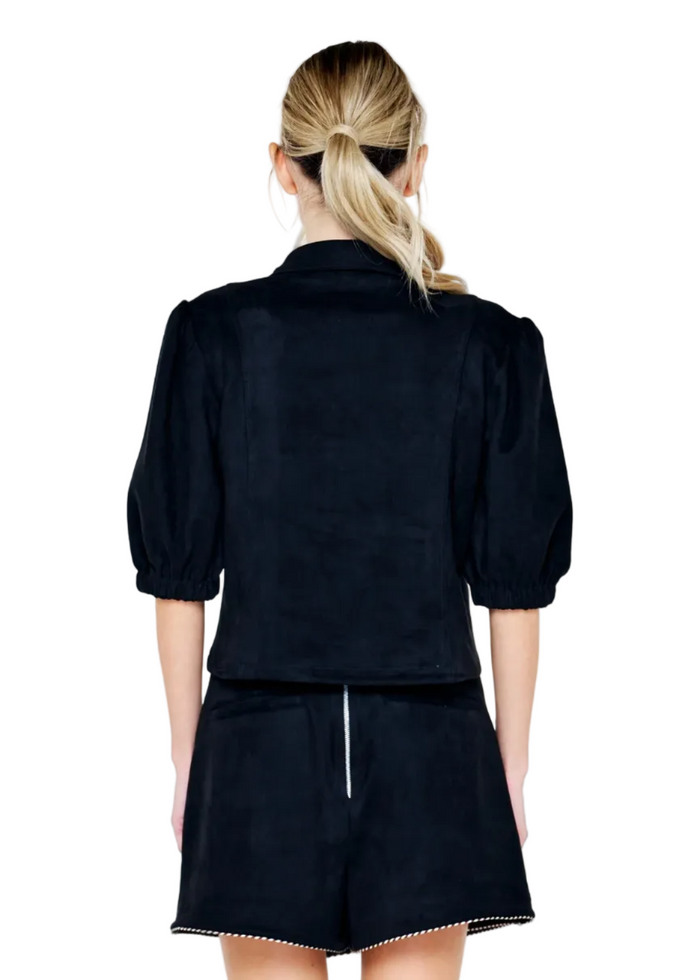 Vynessa Faux Suede Top