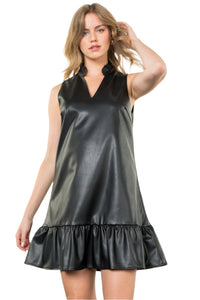 Sarah Faux Leather Dress