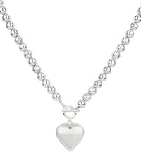 Bold Heart CCB Ball Necklace