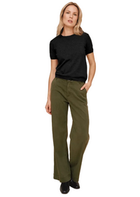 Smocked Waist Wide Leg Pant