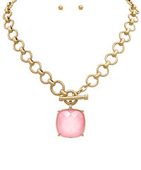 Big Stone Pendant Necklace