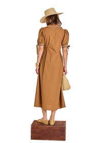 Stitch Detailed Midi Dress