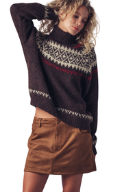 Nordic Fair Isle Wool Turtle Neck Sweater