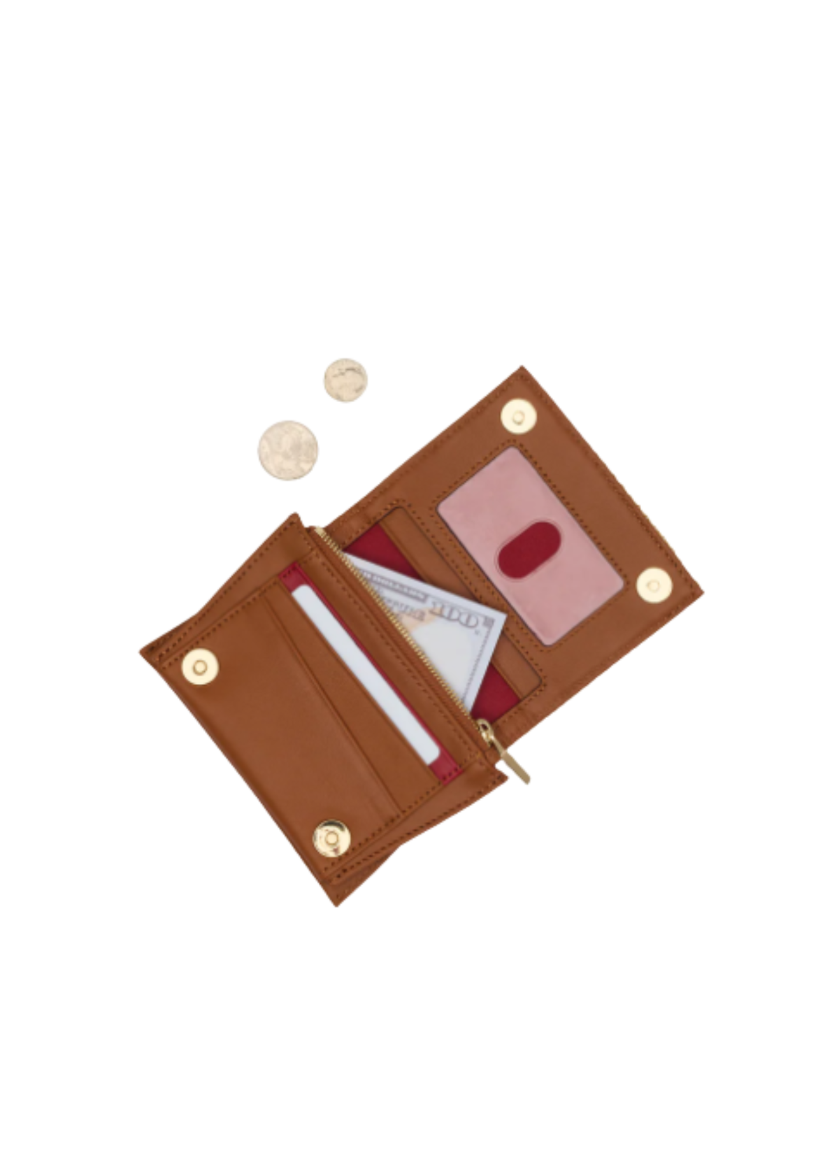 Allen Wallet - Cocoa Raffia/Gold