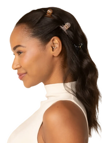 Mini Arched Clips 6pc Set - Soft Pink, Mocha & Black