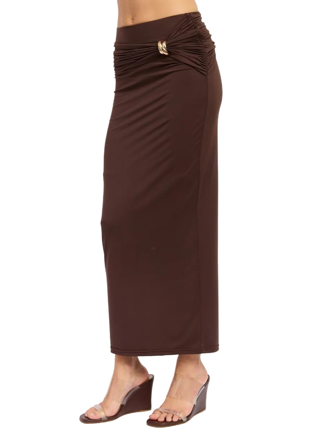 Eva Ruched Maxi Skirt