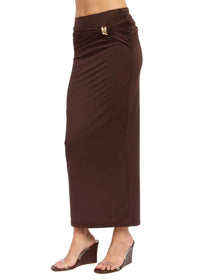 Eva Ruched Maxi Skirt