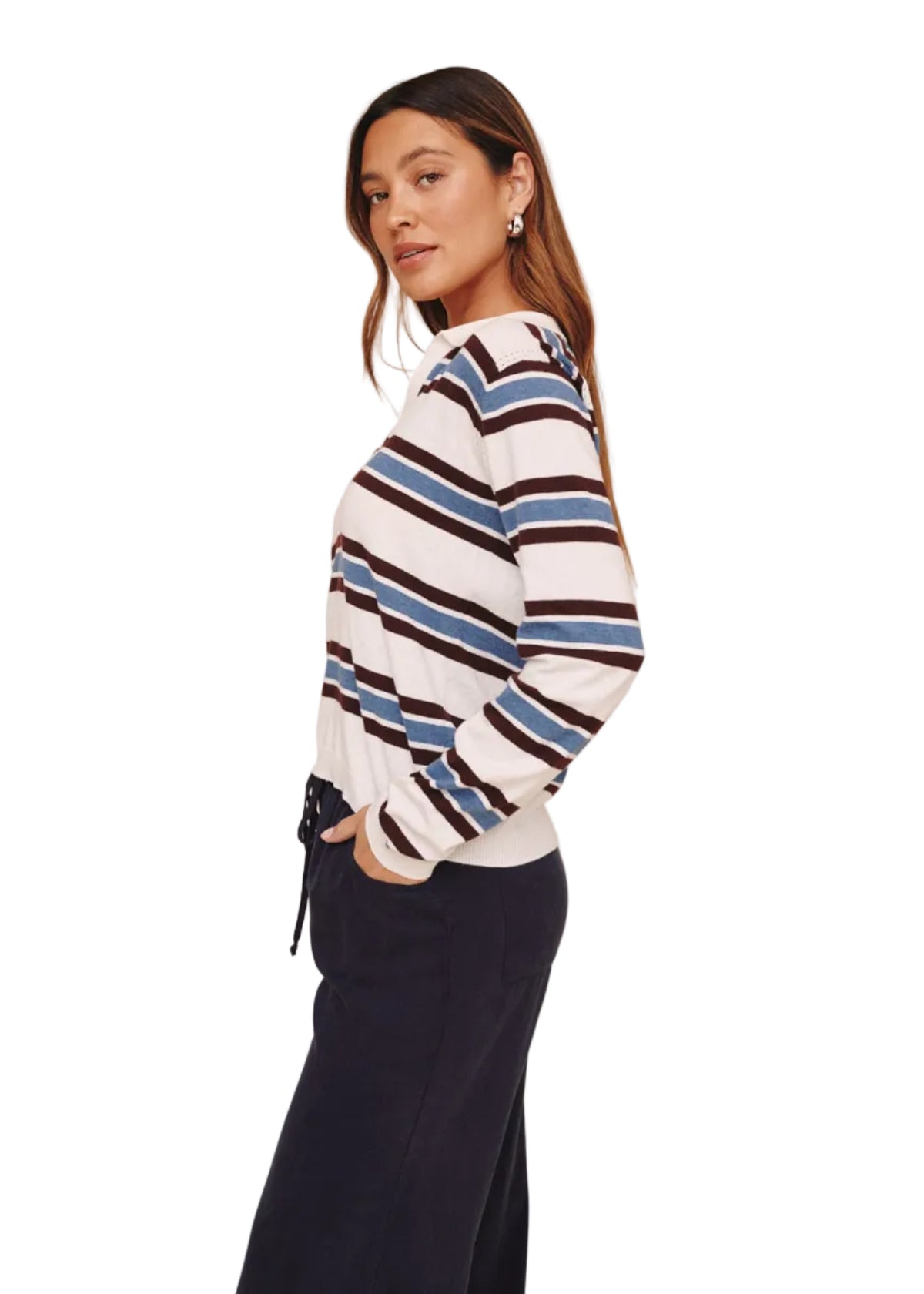 Long Sleeve Placket Pullover