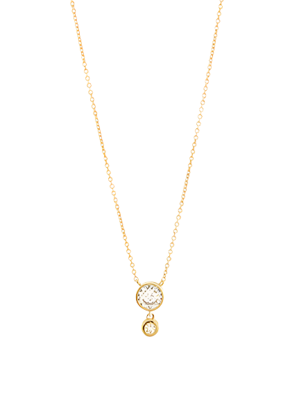 Linked Crystal Pendant Necklace