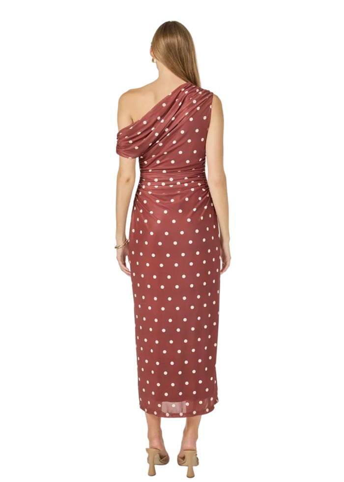 Off Shoulder Polka Dot Dress