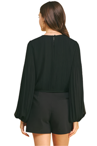 Pleated Woven Top