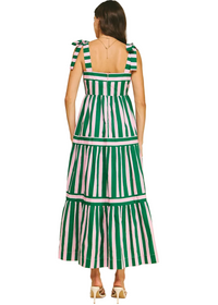 Multi Color Striped Tiered Maxi Dress