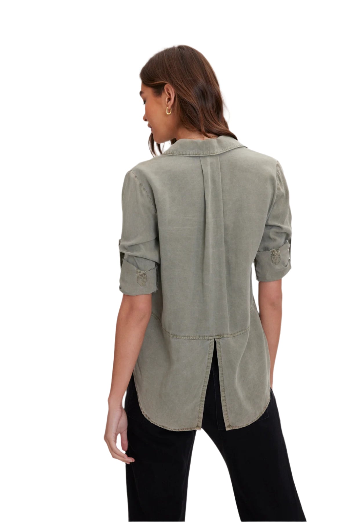 Split Back Button Down