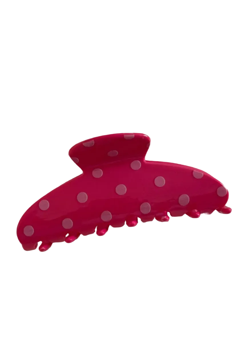 Stylish Polka Dots Large Acetate Hair Claw