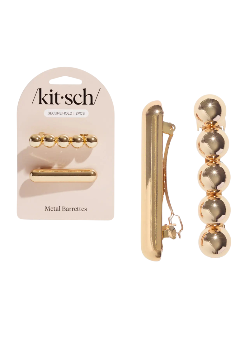 Gold Metal Barrettes