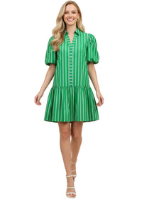 Striped Short Sleeve Mini Dress