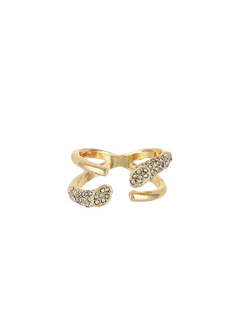 Cylinder Cable Cuff Bracelet - Two Tone