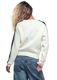 Contrast Stripe Knit Sweater