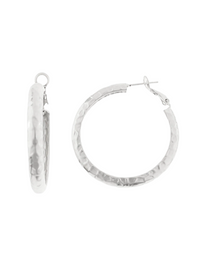 Hammered Texture Metal Hoops