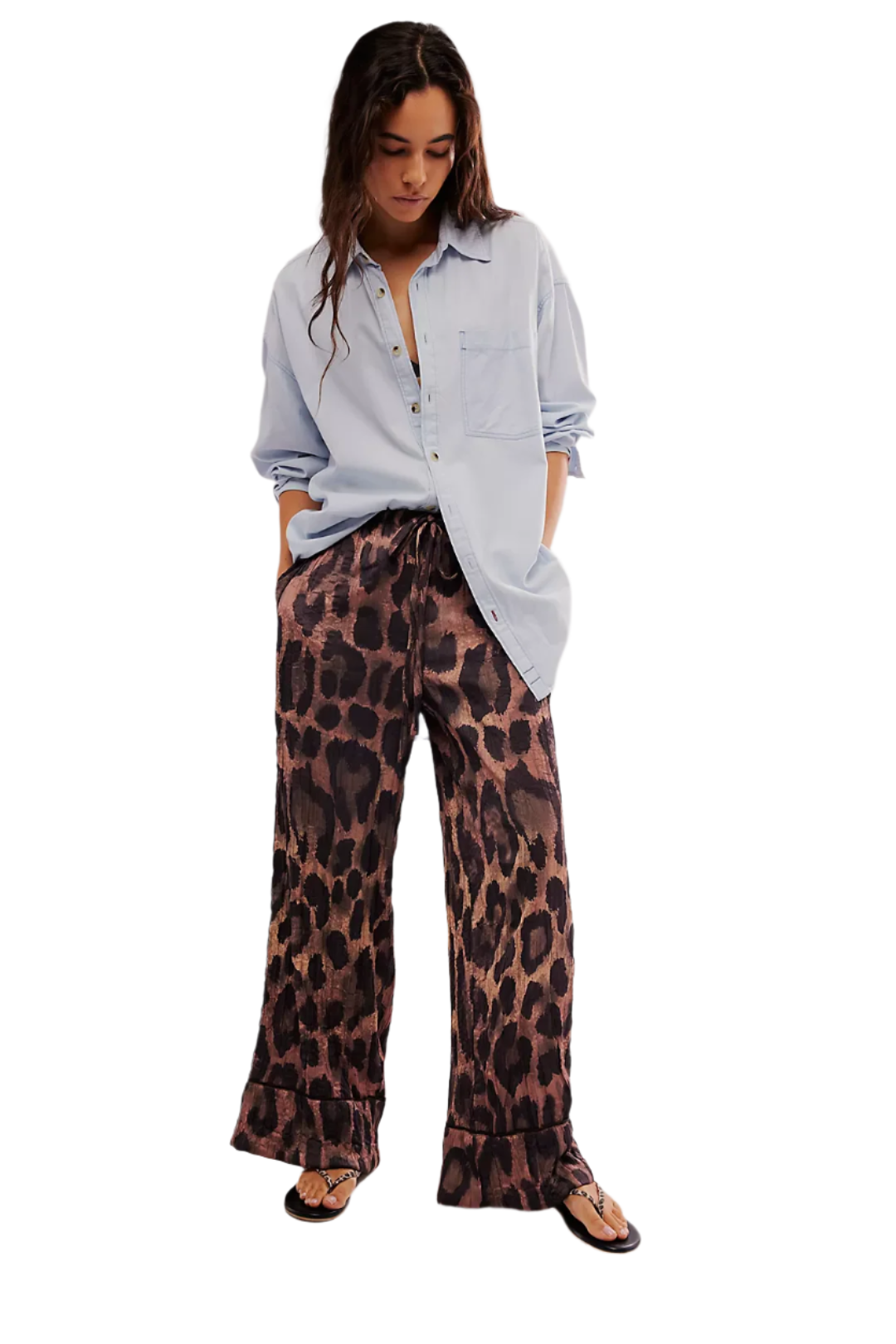 All Out Satin Leopard Pant