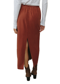 Back Slit Skirt - Autumn Amber
